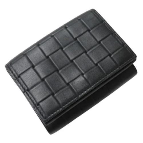 Pre-owned Leather wallets Bottega Veneta Vintage , Black , Heren