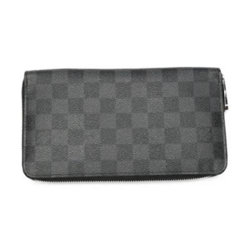 Pre-owned Canvas wallets Louis Vuitton Vintage , Black , Heren