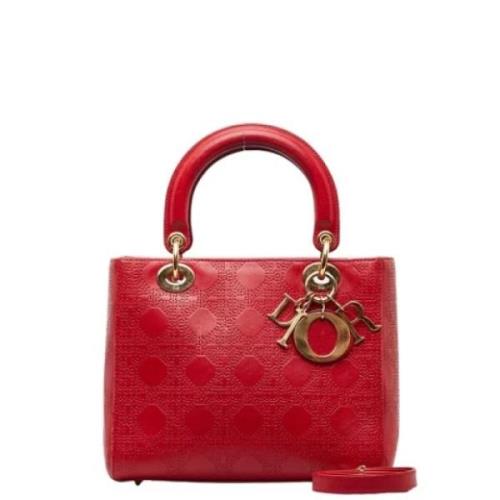 Pre-owned Leather dior-bags Dior Vintage , Red , Dames