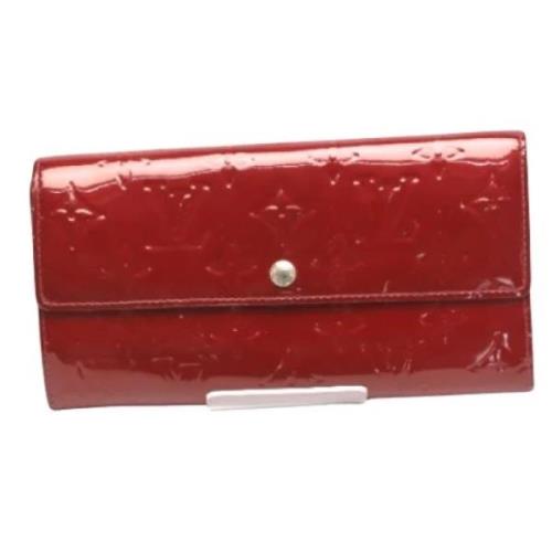 Pre-owned Leather wallets Louis Vuitton Vintage , Red , Dames