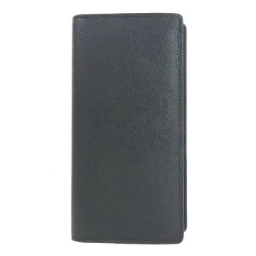 Pre-owned Leather wallets Louis Vuitton Vintage , Black , Heren