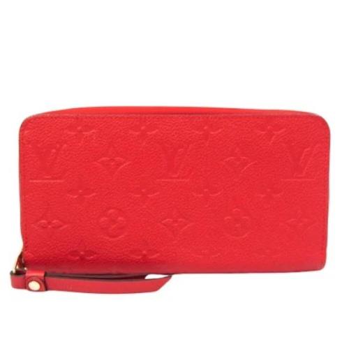 Pre-owned Canvas wallets Louis Vuitton Vintage , Red , Dames