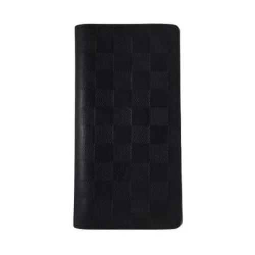 Pre-owned Canvas wallets Louis Vuitton Vintage , Black , Heren