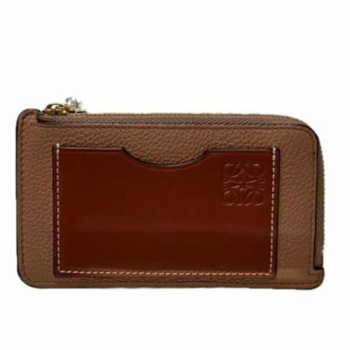 Pre-owned Leather wallets Loewe Pre-owned , Brown , Dames