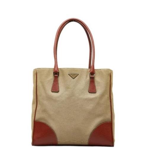 Pre-owned Canvas prada-bags Prada Vintage , Brown , Dames