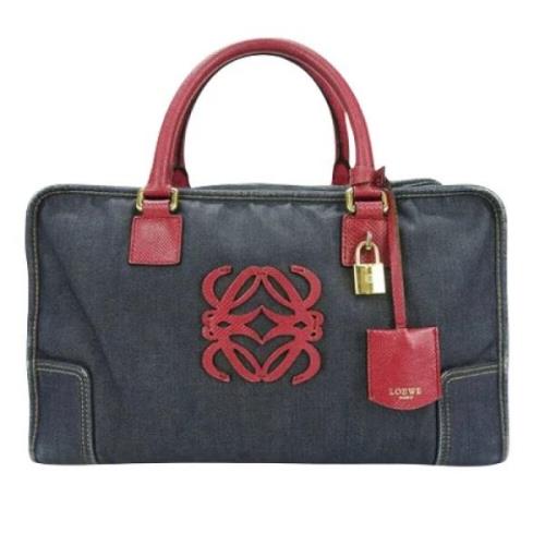 Pre-owned Denim handbags Loewe Pre-owned , Blue , Dames