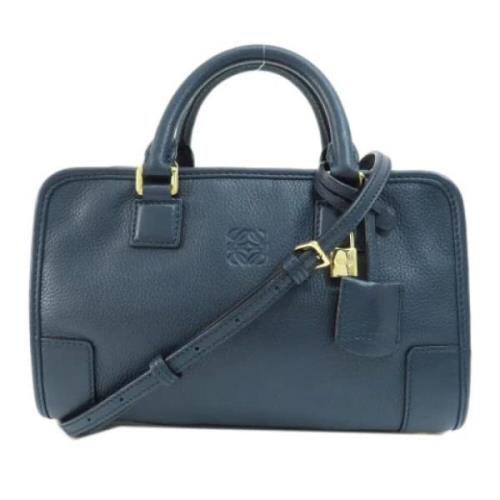 Pre-owned Leather handbags Loewe Pre-owned , Blue , Dames