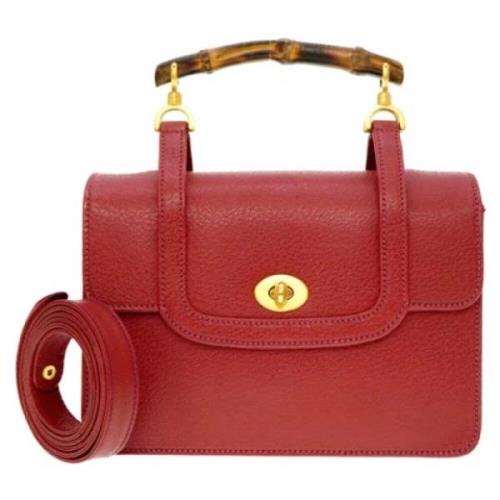 Pre-owned Leather gucci-bags Gucci Vintage , Red , Dames