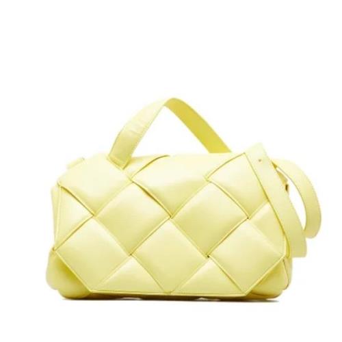 Pre-owned Leather shoulder-bags Bottega Veneta Vintage , Yellow , Dame...