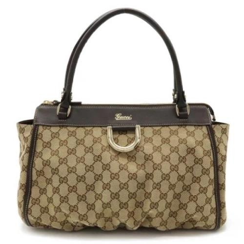 Pre-owned Canvas gucci-bags Gucci Vintage , Beige , Dames