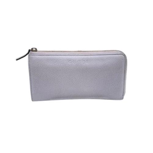 Pre-owned Leather wallets Gucci Vintage , Gray , Dames