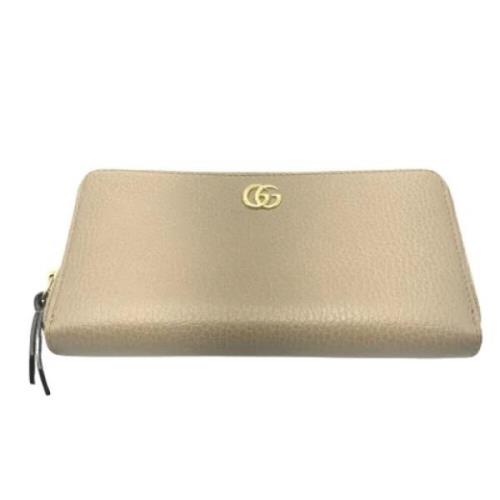 Pre-owned Leather wallets Gucci Vintage , Beige , Dames