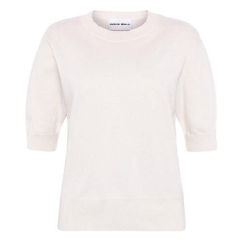 Kasjmier Half-Mouw Crew Neck Sweater Emerson Renaldi , White , Dames