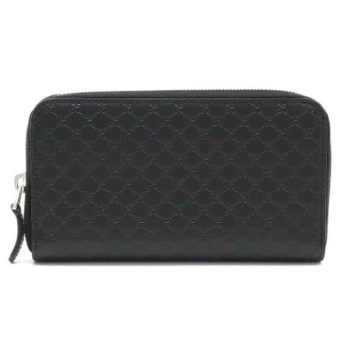 Pre-owned Leather wallets Gucci Vintage , Black , Unisex