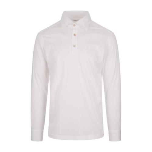 Wit Katoenen Poloshirt Kiton , White , Heren