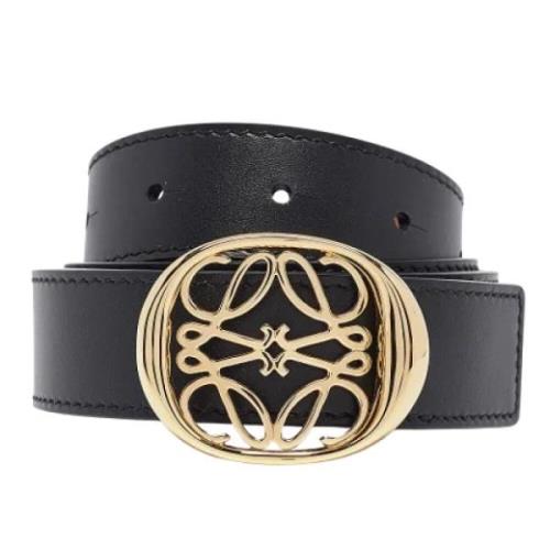 Pre-owned Leather belts Loewe Pre-owned , Black , Dames