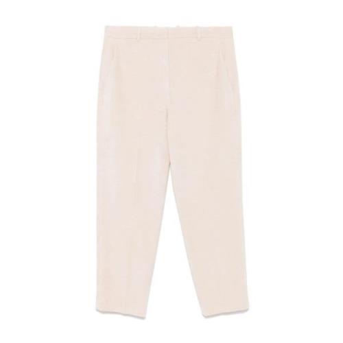 Ribfluwelen Crème Broek met Zakken Circolo 1901 , Beige , Dames