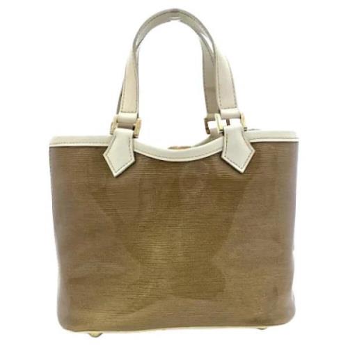 Pre-owned Vinyl totes Louis Vuitton Vintage , Beige , Dames