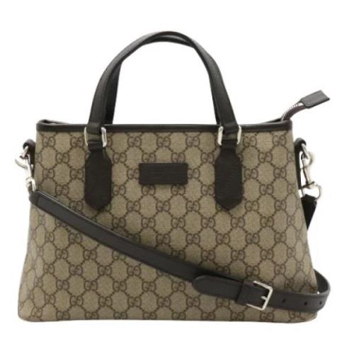 Pre-owned Canvas gucci-bags Gucci Vintage , Beige , Dames