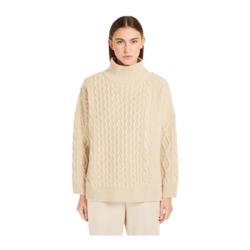 Patchwork Polo-hals Woltrui Max Mara Weekend , Beige , Dames