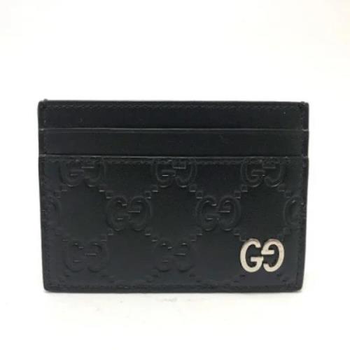 Pre-owned Leather wallets Gucci Vintage , Black , Dames