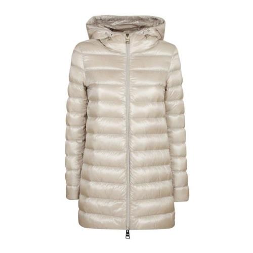 Ultralight Nylon A-Vorm Jas Herno , Beige , Dames