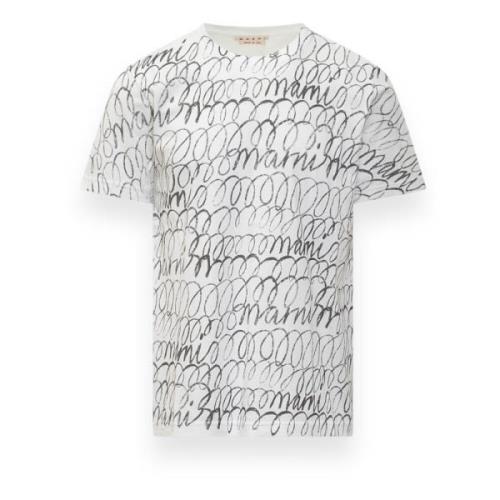 Casual Katoenen T-Shirt voor Mannen Marni , Multicolor , Heren