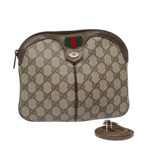 Pre-owned Leather gucci-bags Gucci Vintage , Beige , Dames