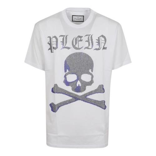 Skull&Bones Ronde Hals T-shirt Philipp Plein , White , Heren