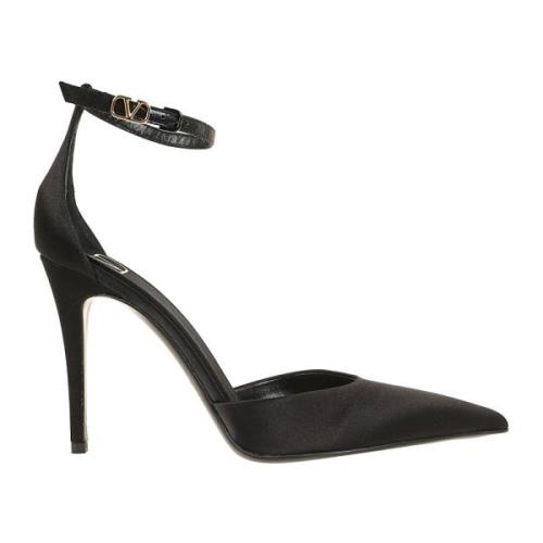 Elegante Eveninglam Enkelband Schoenen Valentino Garavani , Black , Da...