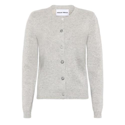 Kasjmier Crew Neck Cardigan Licht Grijs Emerson Renaldi , Gray , Dames