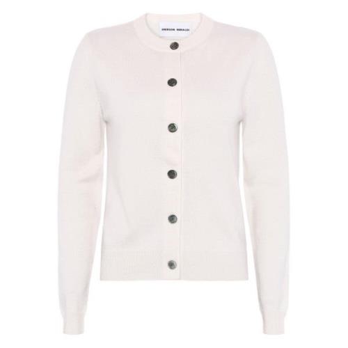 Kasjmier Crew Neck Cardigan Off White Emerson Renaldi , White , Dames