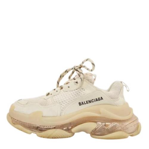 Pre-owned Mesh sneakers Balenciaga Vintage , Beige , Dames