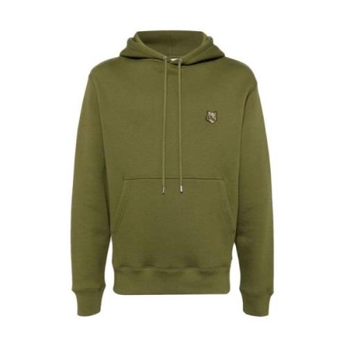 Vos Motief Olijfgroene Sweatshirt Maison Kitsuné , Green , Heren