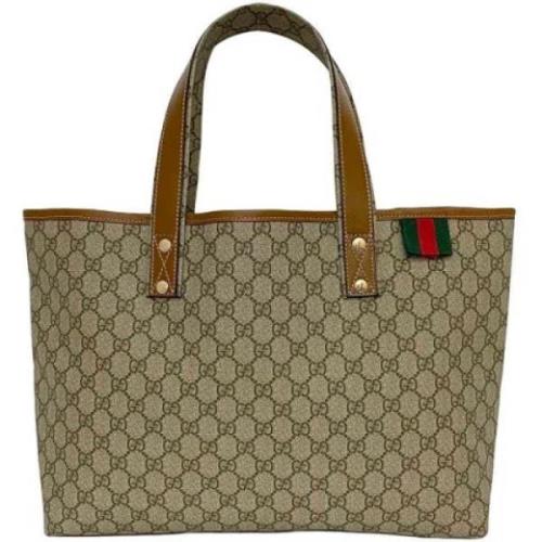 Pre-owned Canvas gucci-bags Gucci Vintage , Beige , Dames