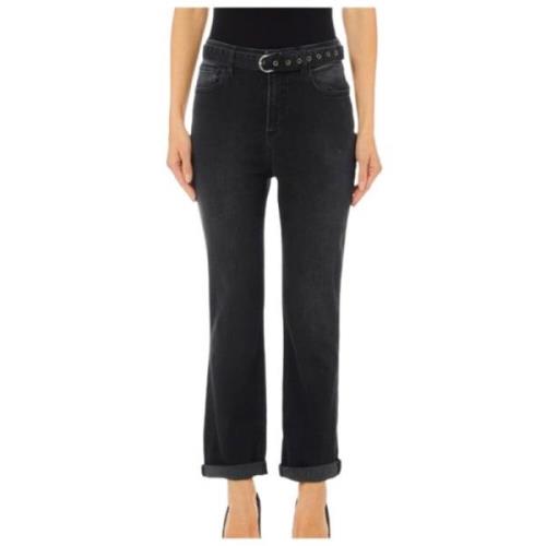 Hoge taille losse pasvorm enkel jeans Liu Jo , Black , Dames