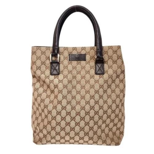 Pre-owned Canvas gucci-bags Gucci Vintage , Beige , Dames