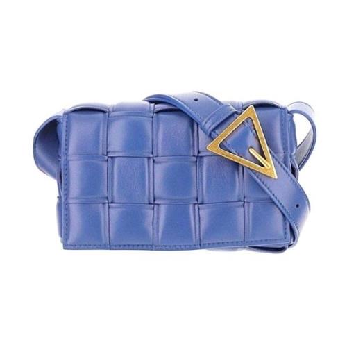 Stijlvolle Leren Tas Bottega Veneta , Blue , Dames