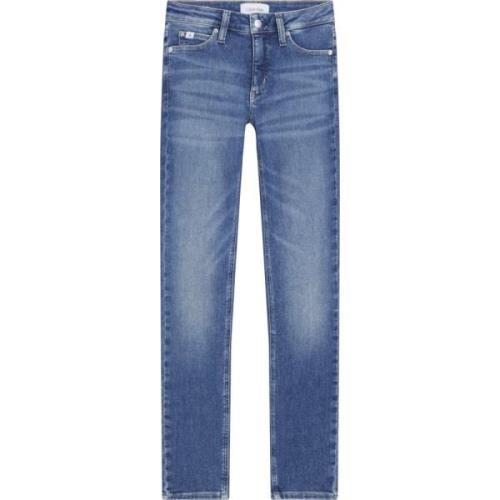 Blauwe Skinny Fit Denim Jeans Calvin Klein , Blue , Dames