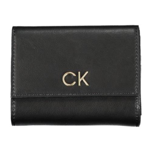 Zwarte Damesportemonnee RFID-blokkering Calvin Klein , Black , Dames