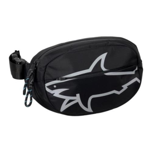 Uitbreidbare Crossbody Tas Zwart Paul & Shark , Black , Heren