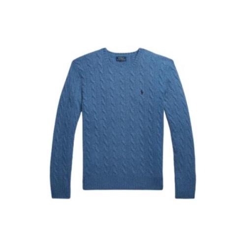 Wol en Kasjmier Twisted Trui Polo Ralph Lauren , Blue , Heren