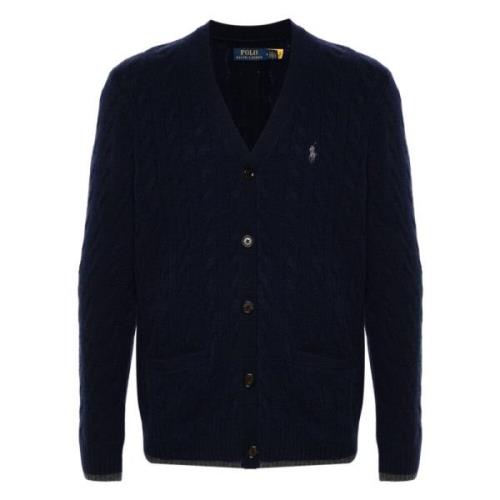 Wol/kasjmier vest Ralph Lauren , Blue , Heren