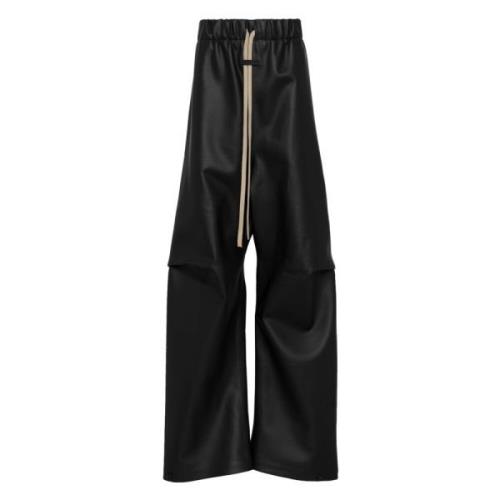 Zwarte Wijde Plooi Broek Fear Of God , Black , Heren