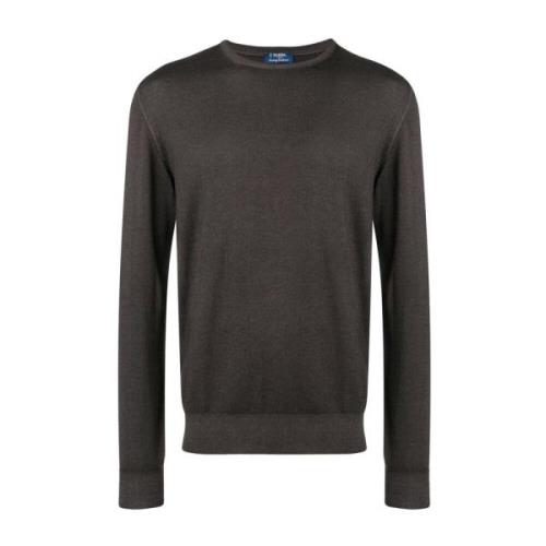 Luxe Wollen Gebreide Kleding Barba , Brown , Heren