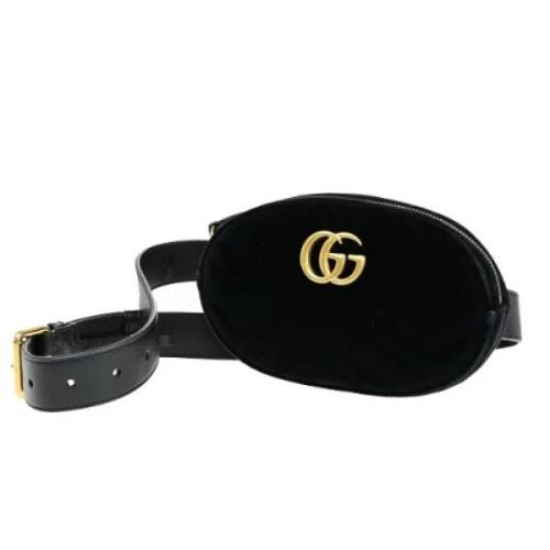 Pre-owned Velvet clutches Gucci Vintage , Black , Dames