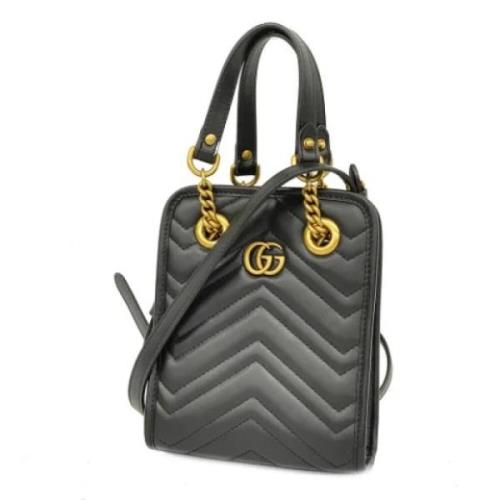 Pre-owned Leather gucci-bags Gucci Vintage , Black , Dames