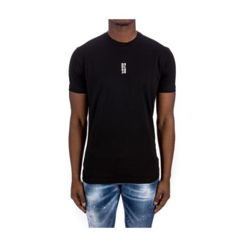 Zwart Katoenen T-Shirt Cool Fit Dsquared2 , Black , Heren