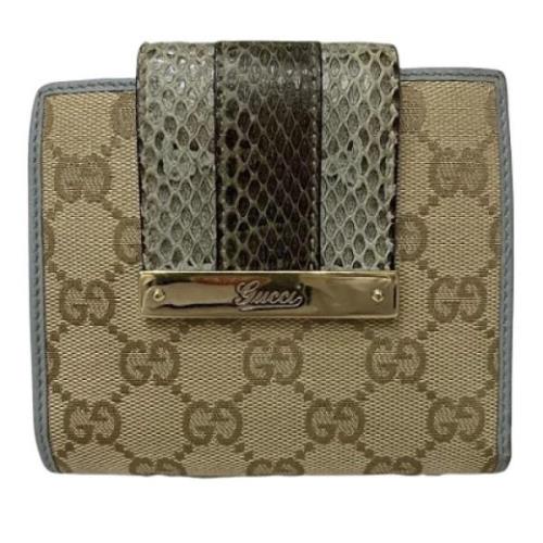 Pre-owned Canvas wallets Gucci Vintage , Beige , Unisex