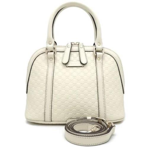 Pre-owned Leather gucci-bags Gucci Vintage , White , Dames